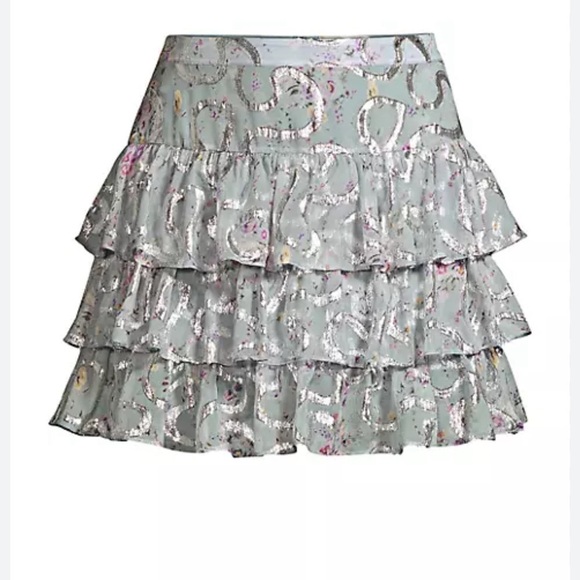 LoveShackFancy Woman’s Flowy Mini Skirt Size 0 - Picture 1 of 6